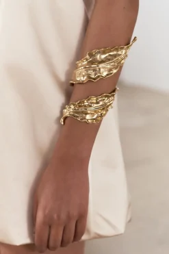 MICAS Bracelets|Accessories-Leaf Cuff Bracelet