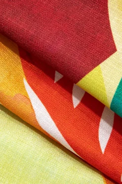 MICAS Mini Dresses-Leaf Print Cutout Mini Dress MULTICOLOR