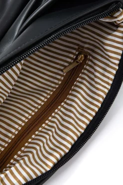 MICAS Bags-Leather Bow Clutch Bag BLACK