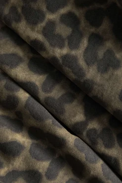 MICAS Skirts-Leopard Print Ruffle Skirt MOCHA