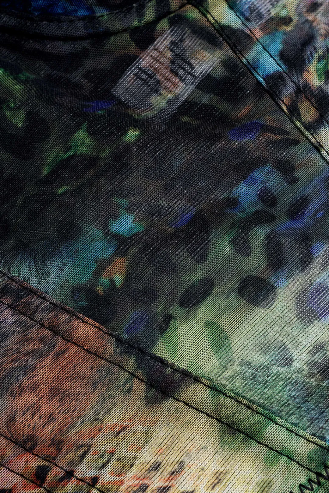 MICAS Tank Tops & Cami-Leopard Snake Skin Print Mesh Slip Cami Top BLUE