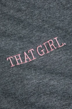 MICAS Pant Sets|Vacation Sets-Letter Embroidery Hooded Top And Tie-Up Trousers Set