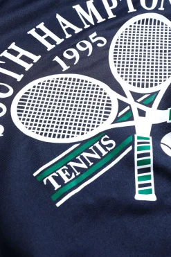 MICAS Skirt Sets-Letter Print Top And Pleated Skirt Set DARK BLUE