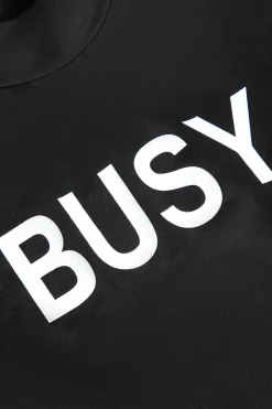 MICAS T-Shirts-Letter Print T-shirt BLACK