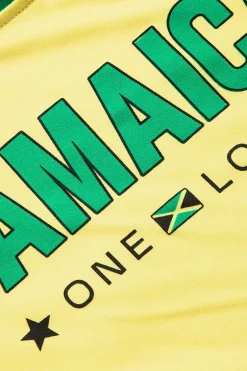 MICAS T-Shirts-Letter Printed Crop T-shirt Contrast Color