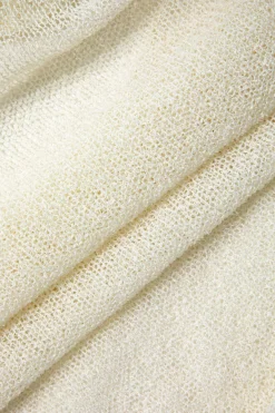 MICAS Swimwear-Lettuce Trim Backless Cover Up WHITE