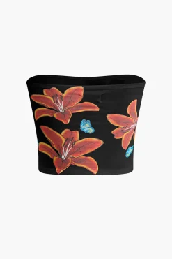 MICAS Tube Tops-Lily Print Tube Top