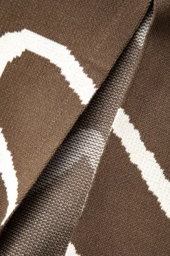 MICAS Knitwear|Knit Dresses-Line Pattern Cut Out Slit Knit Maxi Dress