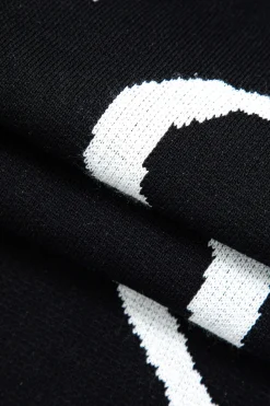 MICAS Knitwear|Knit Dresses-Line Pattern Cut Out Slit Knit Maxi Dress