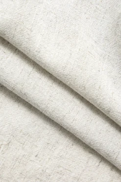 MICAS Long Sleeve Dresses|Midi Dresses-Linen Ruched Button-Up Slit Midi Shirt Dress WHEAT