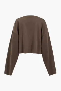 MICAS Pant Sets-Long Sleeve Top And Drawstring Trousers Set BROWN