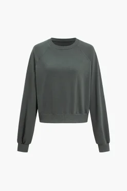 MICAS Skirt Sets-Long Sleeve Top And Pleated Skirt Set DARK GRAY