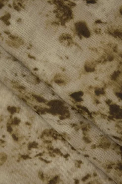 MICAS Pants-Low Rise Tie Dye Tie Waist Flare Leg Pants BROWN