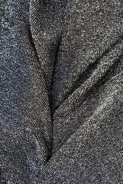 MICAS Long Sleeve Dresses|Maxi Dresses-Lurex Asymmetric Cut Out Long Sleeve Maxi Dress SILVER