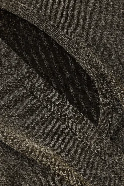 MICAS Long Sleeve Dresses|Maxi Dresses-Lurex Asymmetric Cut Out Long Sleeve Maxi Dress SILVER