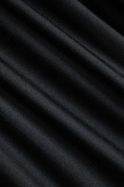 MICAS Maxi Dresses-Mesh Backless Patchwork Strapless Maxi Dress BLACK