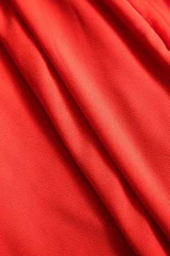 MICAS Mini Dresses-Mesh Halter Neck Backless Bustier Mini Dress CHILI