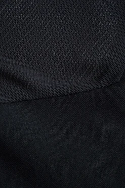 MICAS Long Sleeve Tops|Long Sleeves Tops-Mesh Patchwork Long-Sleeve Top BLACK