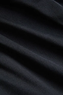 MICAS Midi Dresses-Mesh Sheer Sleeveless Midi Dress BLACK