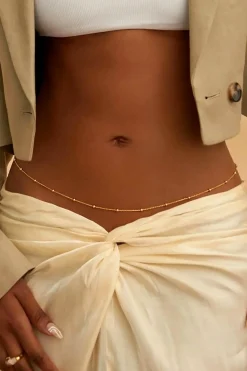 MICAS Accessories-Metal Double Layer Waist Chain GOLD