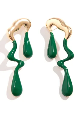 MICAS Earrings|Accessories-Metal Drop Asymmetrical Earrings