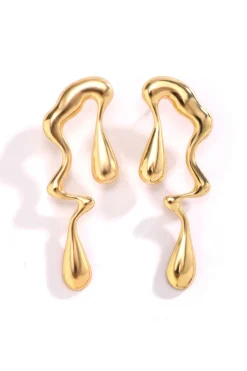 MICAS Earrings|Accessories-Metal Drop Asymmetrical Earrings