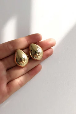 MICAS Earrings|Accessories-Metal Drop Shaped Earrings