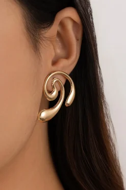 MICAS Earrings|Accessories-Metal Geometric Earrings GOLD