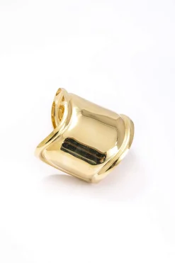 MICAS Bracelets|Accessories-Metal Geometric Wide Bracelet GOLD