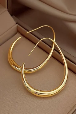 MICAS Earrings|Accessories-Metal Oval Earrings