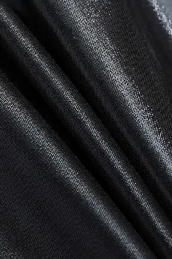 MICAS Midi Dresses-Metallic Asymmetric Hem Sleeveless Midi Dress