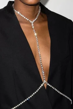 MICAS Accessories-Metallic Pearl Waist Chain SILVER