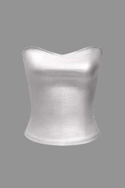 MICAS Tank Tops & Cami-Metallic Tube Top