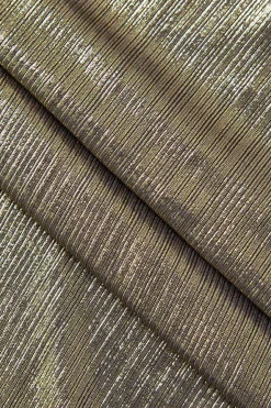 MICAS Tank Tops & Cami-Metallic V-hem Halter Top GOLD