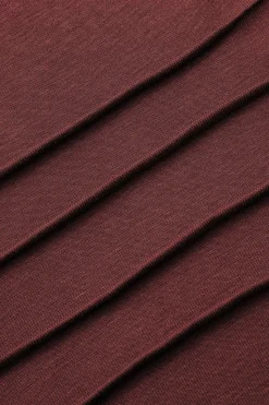 MICAS Long Sleeve Dresses|Maxi Dresses-Mock Neck Wrap Ruched Long Sleeve Slit Maxi Dress