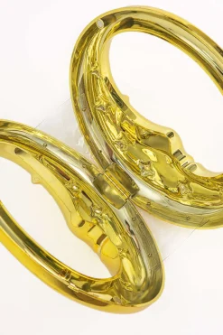 MICAS Bags-Moon Shape Chain Strap Tote Bag GOLD