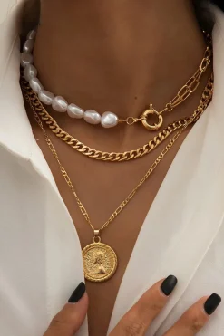 MICAS Necklaces|Accessories-Multi-Layer Pearl Necklace GOLD