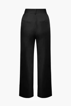 MICAS Pant Sets-Notched Lapel Tie Back Vest And Straight Leg Suit Pants Set