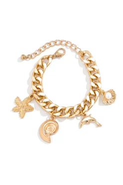MICAS Bracelets|Accessories-Ocean-themed Pendant Bracelet GOLD