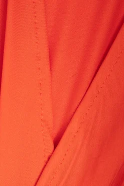 MICAS Skirt Sets|Vacation Sets-Off Shoulder Cut Out Long Sleeve Top And Twist Slit Maxi Skirt Set ORANGE