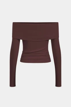 MICAS Long Sleeve Tops|Long Sleeves Tops-Off Shoulder Long-Sleeve Top