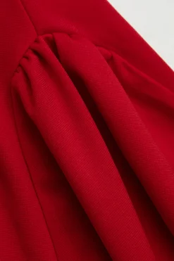 MICAS Mini Dresses-Off Shoulder Pleated Mini Dress