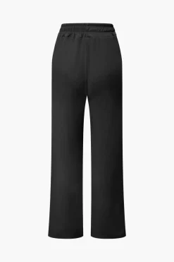 MICAS Pant Sets-Off Shoulder Ruched Asymmetric Top And Straight Leg Pants Set