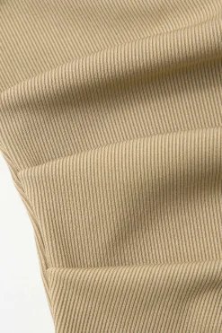 MICAS Pant Sets-Off Shoulder Ruched Asymmetric Top And Straight Leg Pants Set