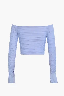 MICAS Long Sleeve Tops|Long Sleeves Tops-Off-The Shoulder Long-Sleeve Top BEIGE