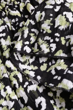 MICAS Long Sleeve Tops|Long Sleeves Tops-Off-The-Shoulder Chiffon Peplum Top BLACK