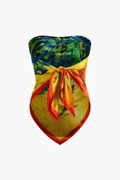 MICAS Accessories-Oil Painting Scarf MULTICOLOR