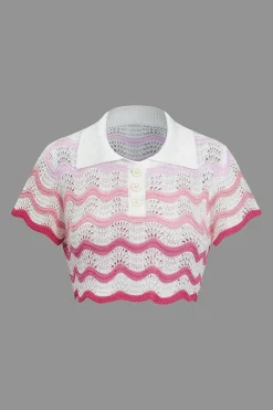 MICAS Knit Sets-Ombre Knit Color Block Mini Skirt Set Contrast Color