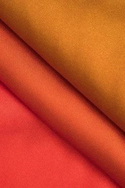 MICAS Skirts-Ombre Print Ruched Slit Skirt DARK ORANGE