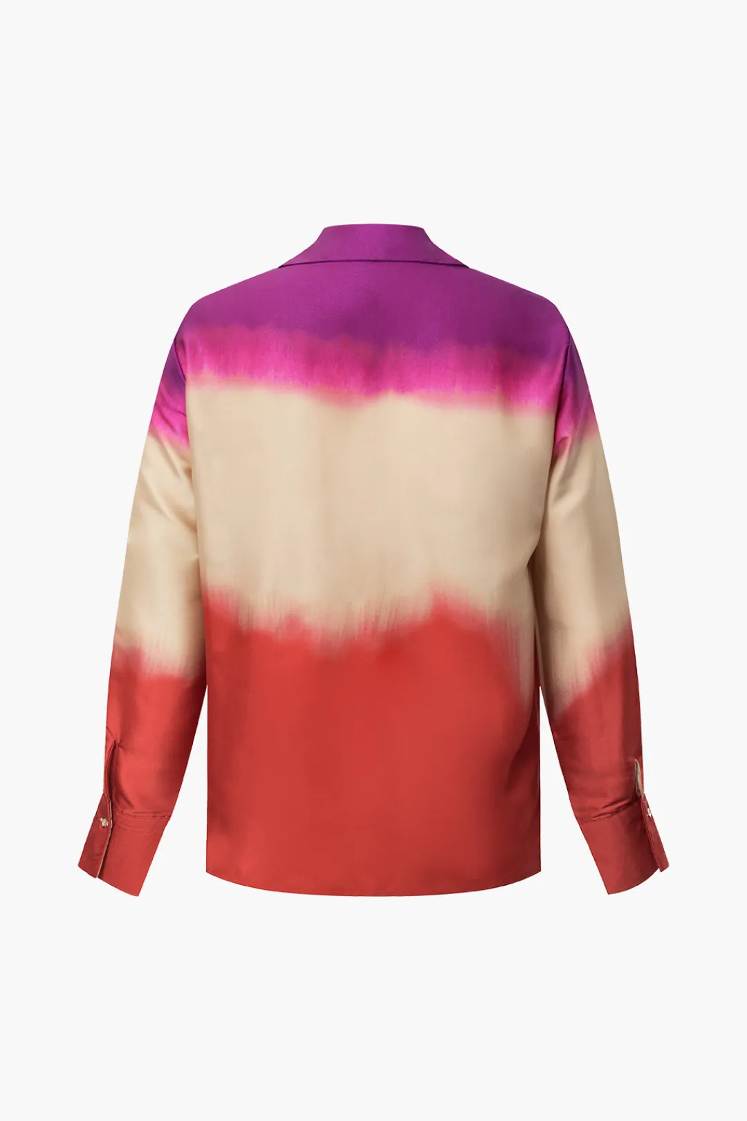 MICAS Long Sleeve Tops|Long Sleeves Tops-Ombre Satin Long Sleeve Shirt MULTICOLOR